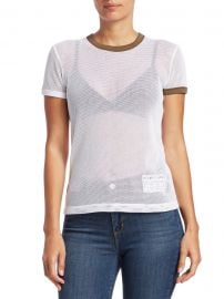 Helmut Lang - Mesh Baby Ringer Tee at Saks Fifth Avenue